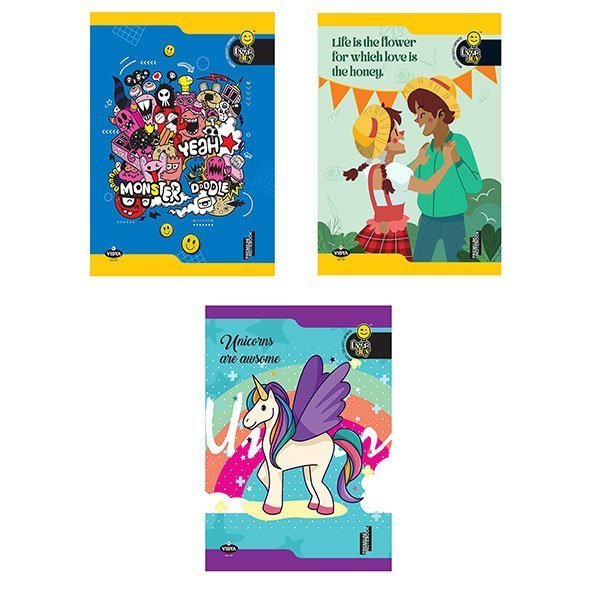 Overjoy Premium Notebooks Hindi English Maths Super Combo (Pack of 3)