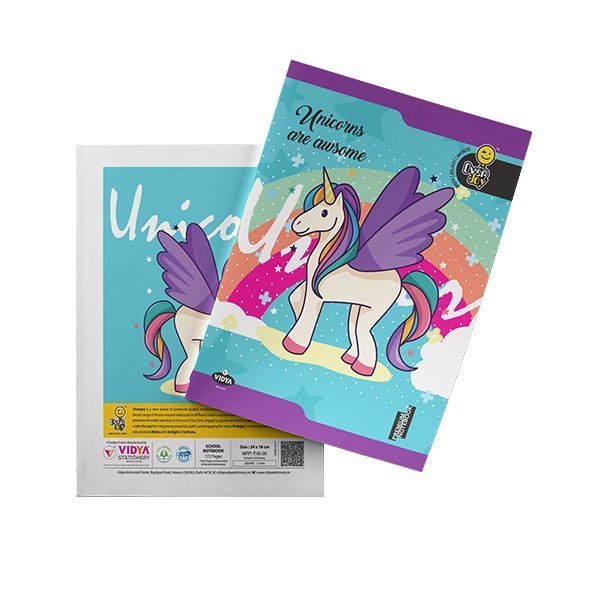 Overjoy Premium Notebook Unicorn Are Awesome Square 12mm